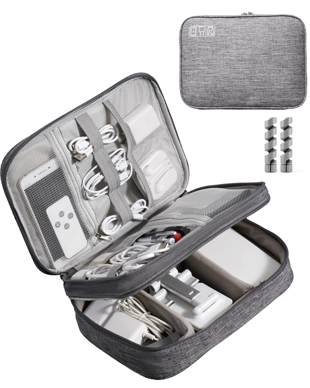 OrgaWise Electronics Travel Organizer, Two-Layer Tech Case