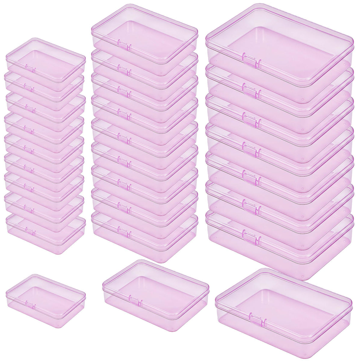 LJY 28 Plastic Boxes, 3 Sizes for Model Parts