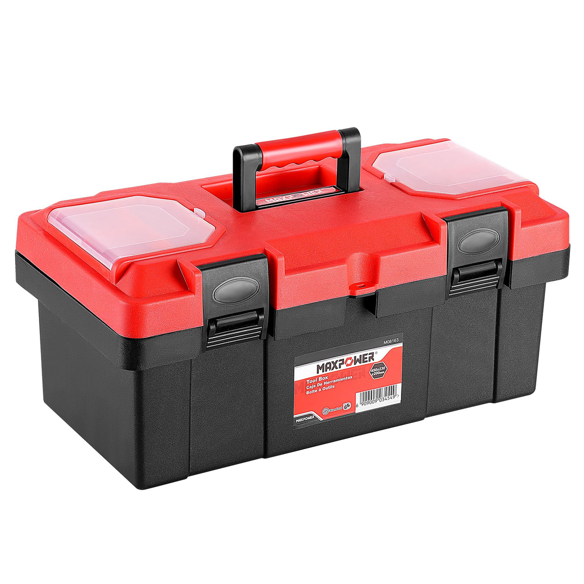 MAXPOWER 2-Pc Plastic Tool Box, 12" Small & 17" Portable Toolbox, Lockable