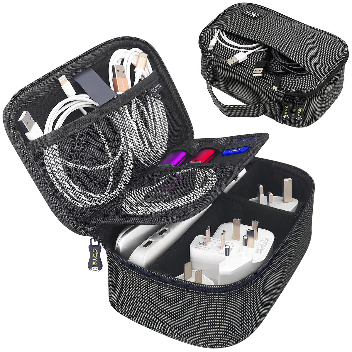 sisma Electronics Organizer Travel Tech Accessories Small Carrying Case