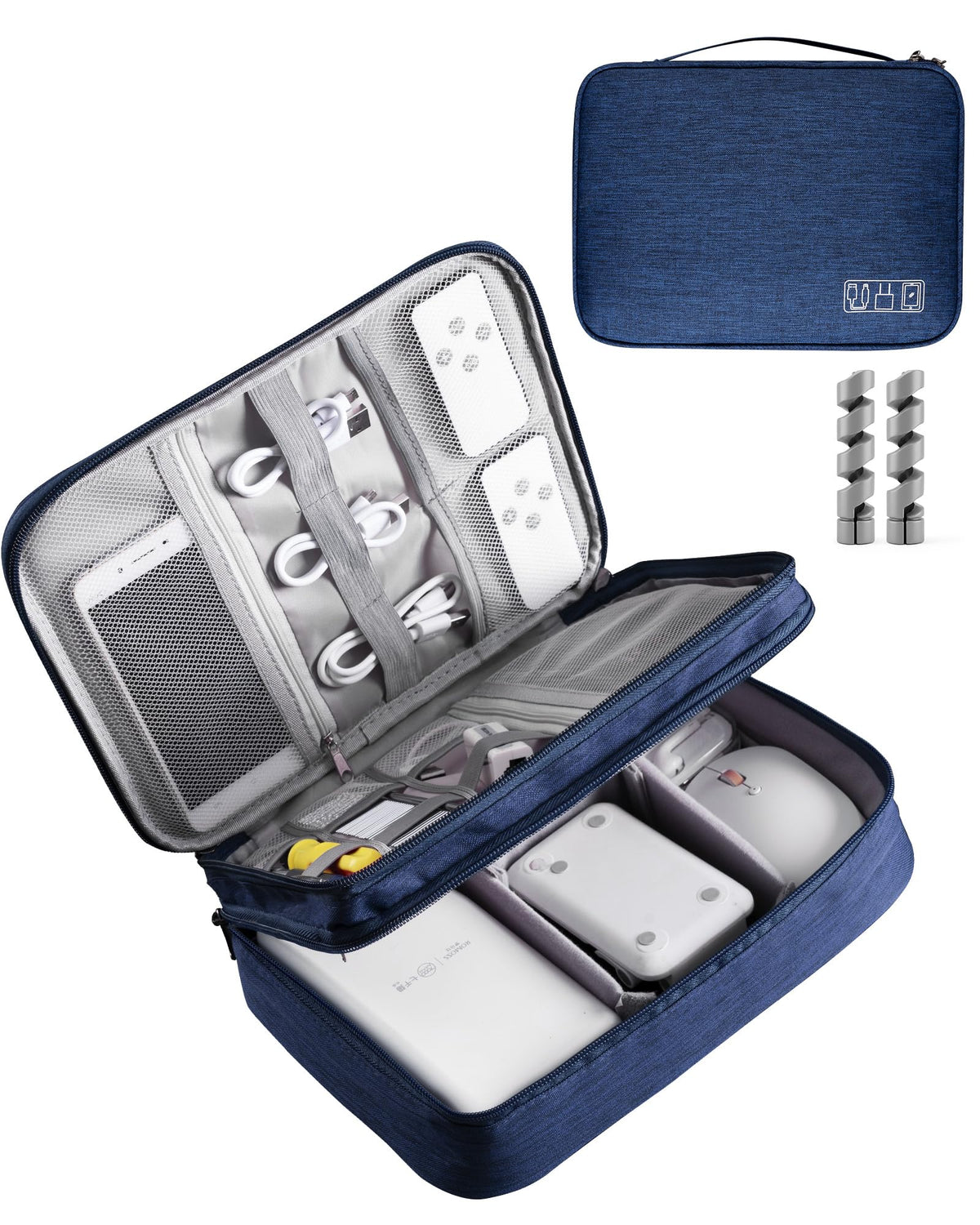 OrgaWise Electronics Travel Organizer, Two-Layer Tech Case