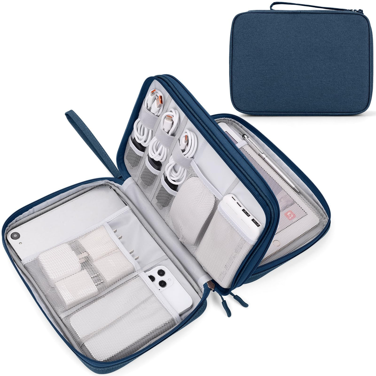 FYY Electronic Organizer, Travel Tech Pouch Bag, Large, Pink