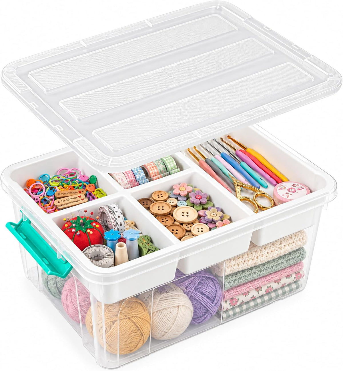 EOENVIVS Craft Organizers and Storage Container Art Supply Organizer,17 QT