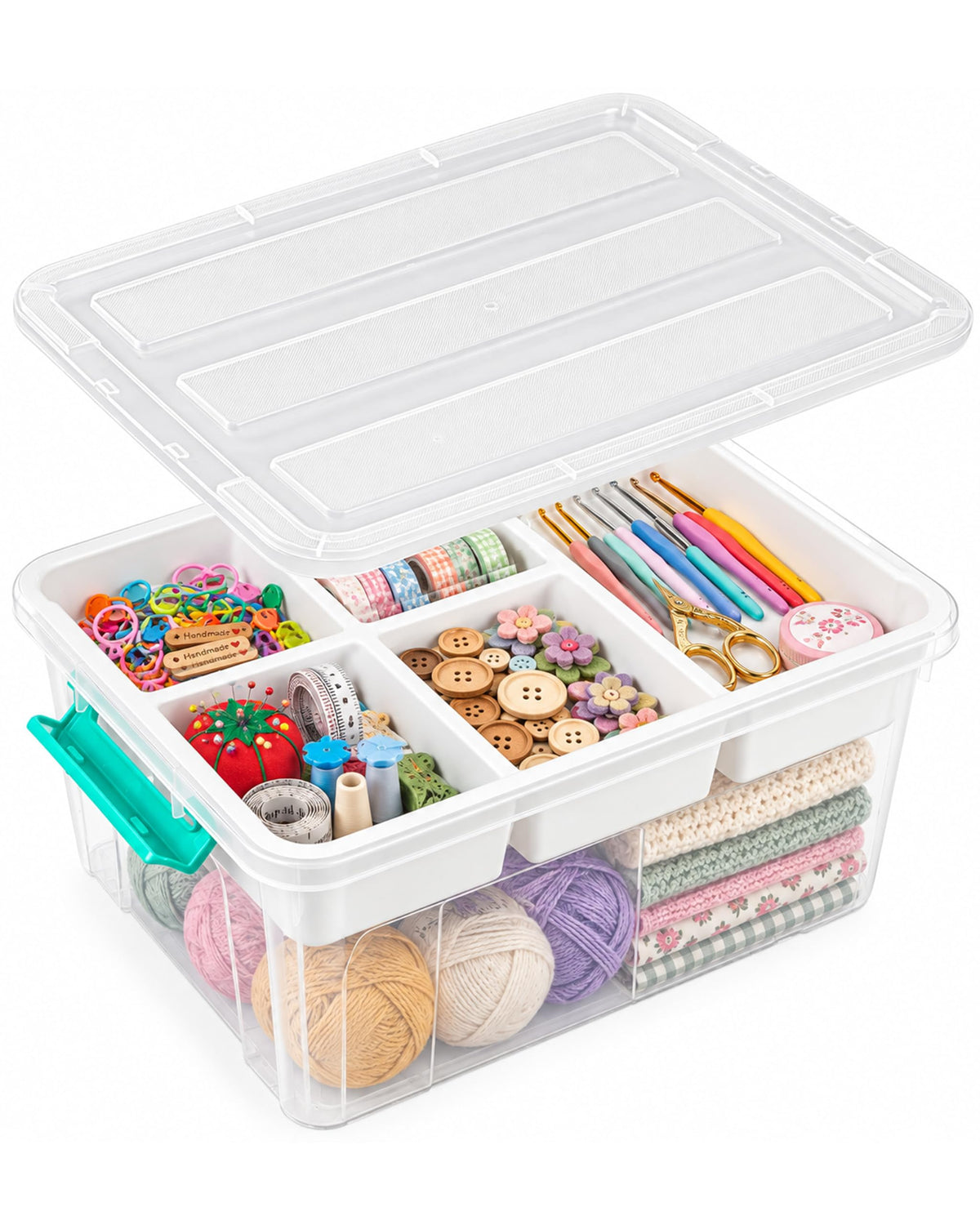 EOENVIVS Craft Organizers and Storage Container Art Supply Organizer,17 QT