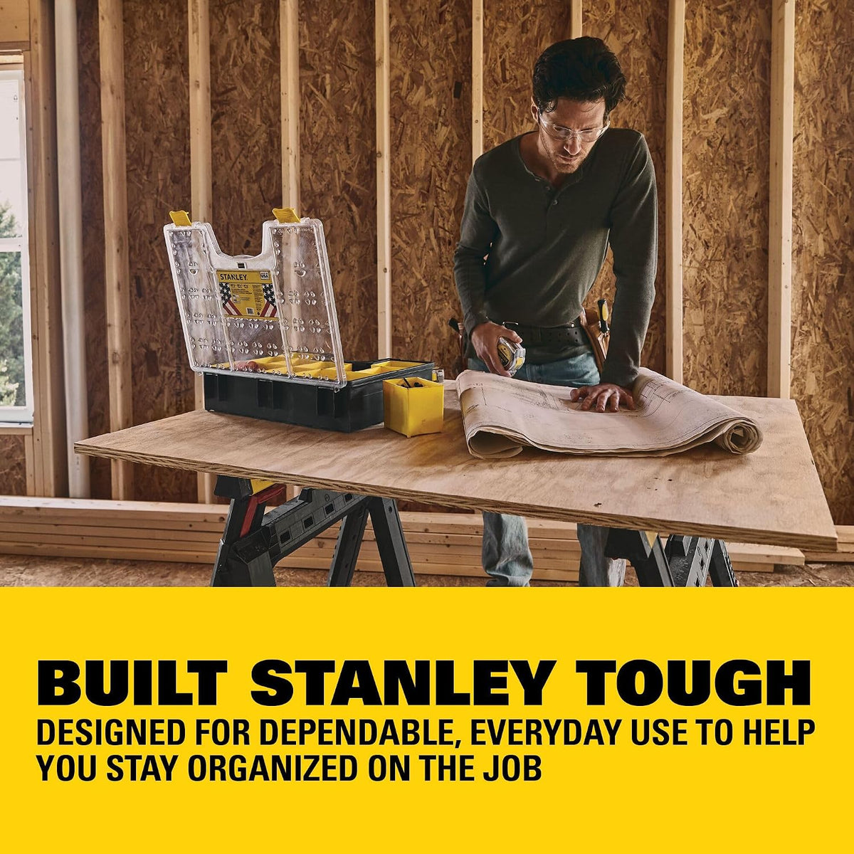 STANLEY Deep Pro Small Parts Organizer, 10 Compartments (STST14710)
