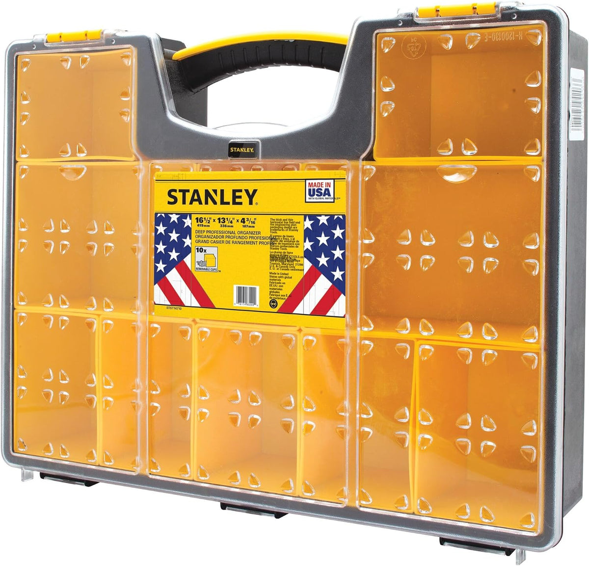 STANLEY Deep Pro Small Parts Organizer, 10 Compartments (STST14710)