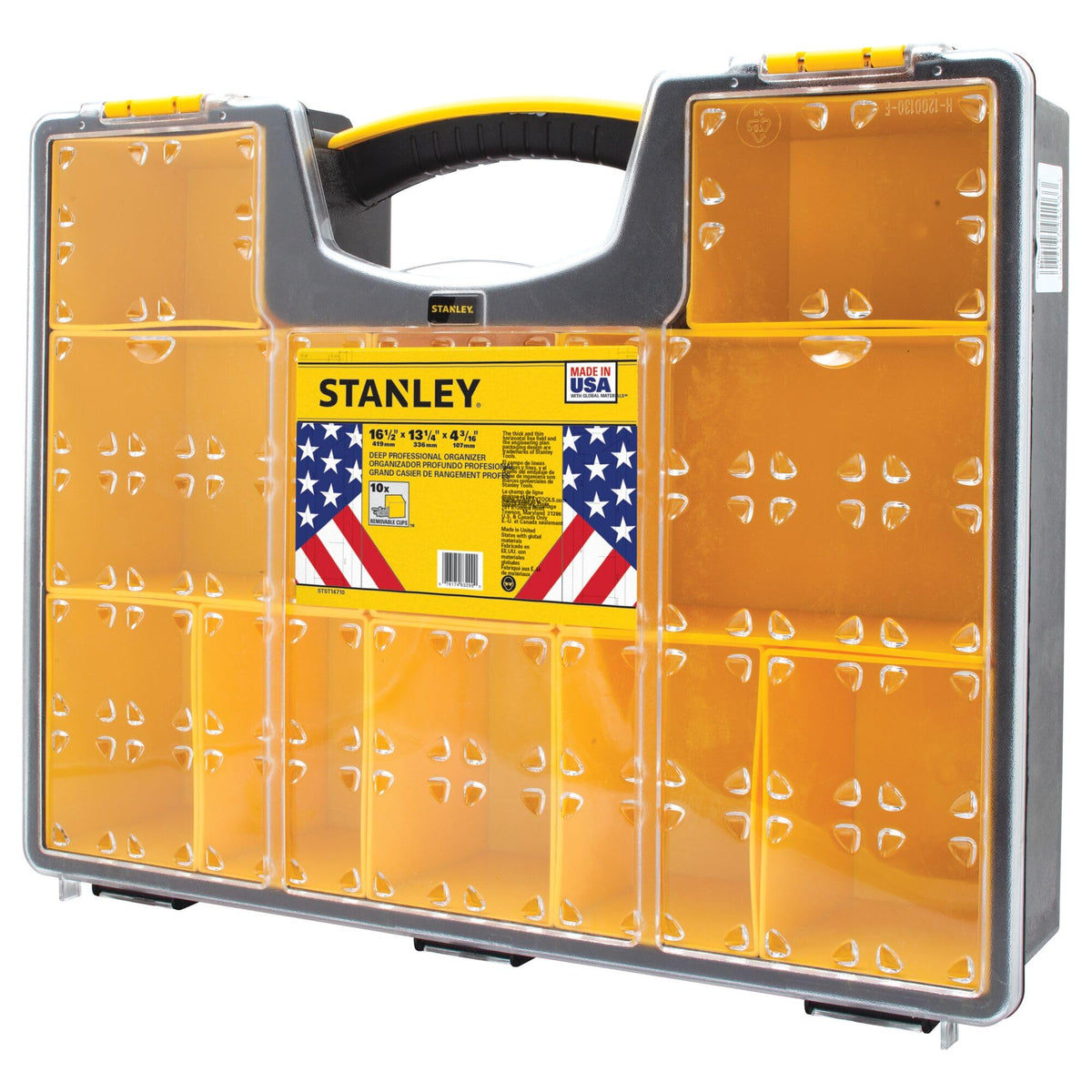 STANLEY Deep Pro Small Parts Organizer, 10 Compartments (STST14710)