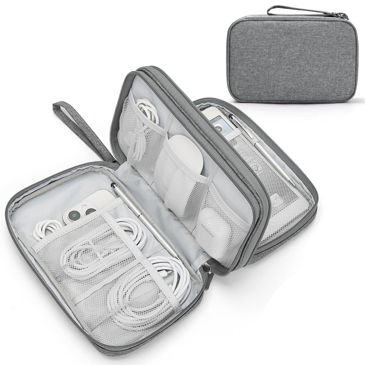 FYY Electronic Organizer, Travel Tech Pouch Bag, Large, Pink