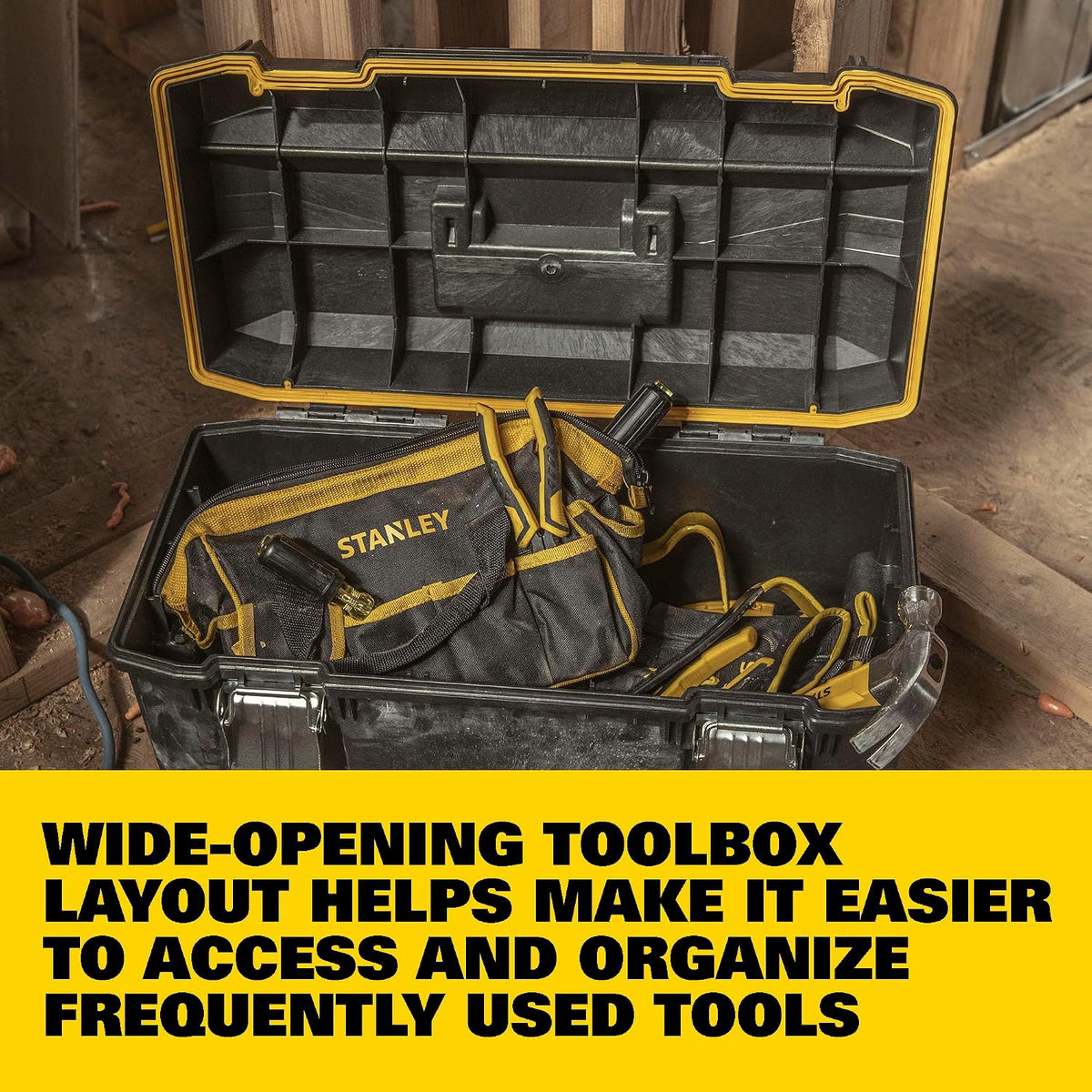 STANLEY 28 in. Structural Foam Portable Toolbox, Heavy Duty (028001L)