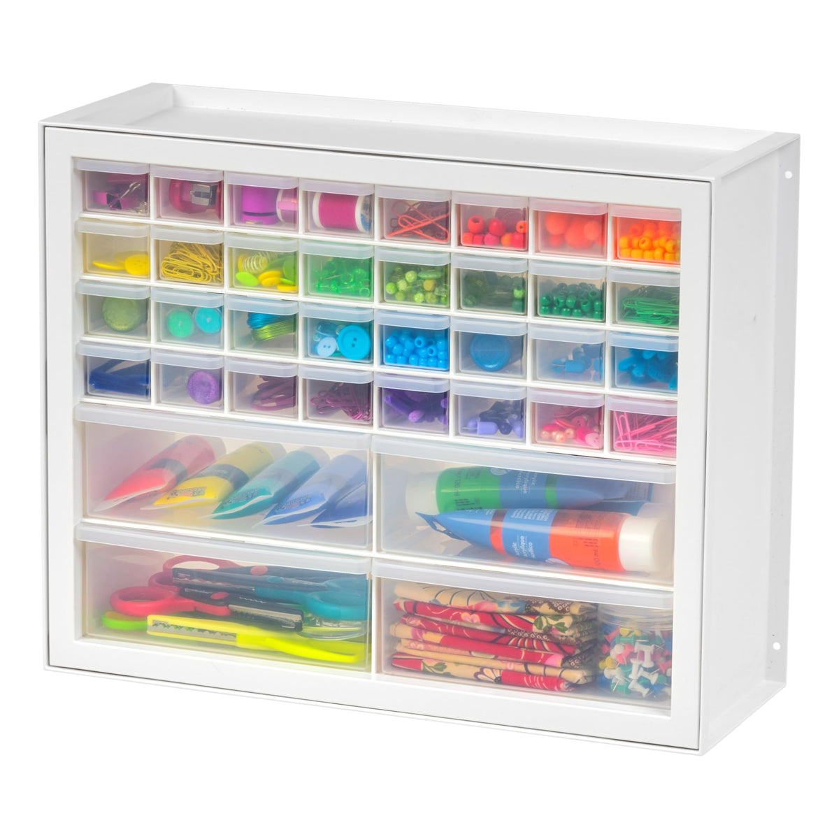 IRIS USA 64-Drawer Screw Organizer, Hardware Storage, Made in USA, Black