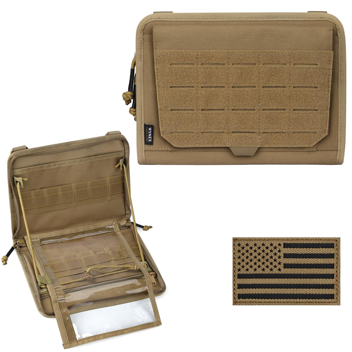 WYNEX Tactical Molle Admin Pouch, Laser-Cut, EDC Organizer Tool Pouch