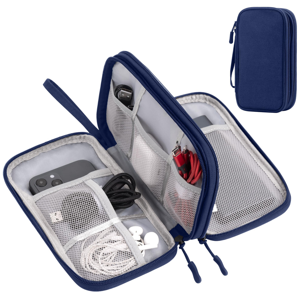 Arae Travel Essentials Electronic Organizer Double Layer - Black, L