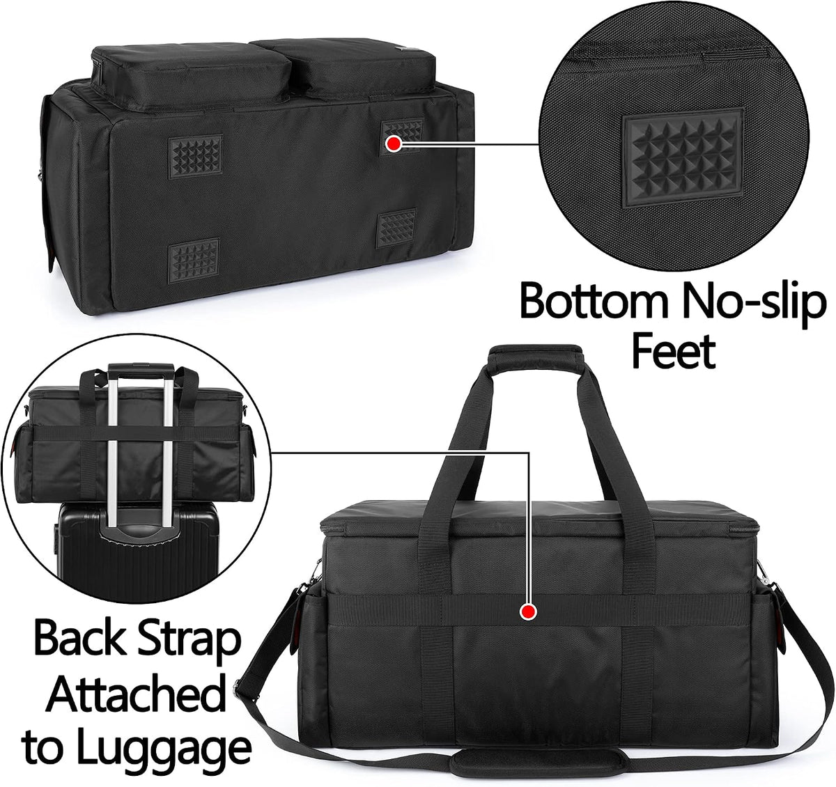 Trunab DJ Cable File Bag with Detachable Padded Bottom and Dividers