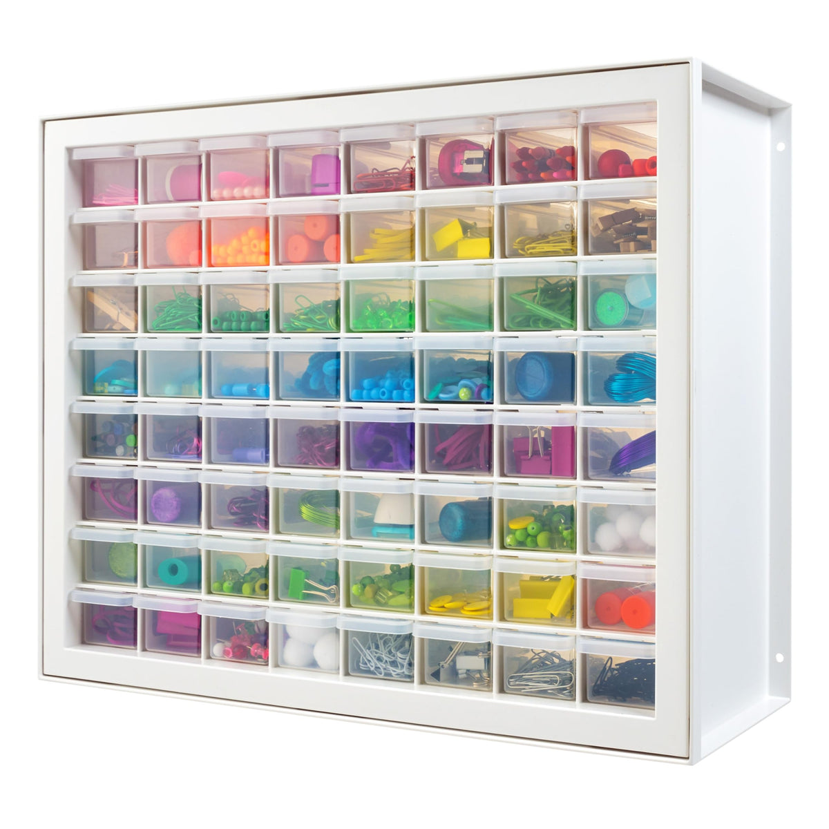 IRIS USA 64-Drawer Screw Organizer, Hardware Storage, Made in USA, Black