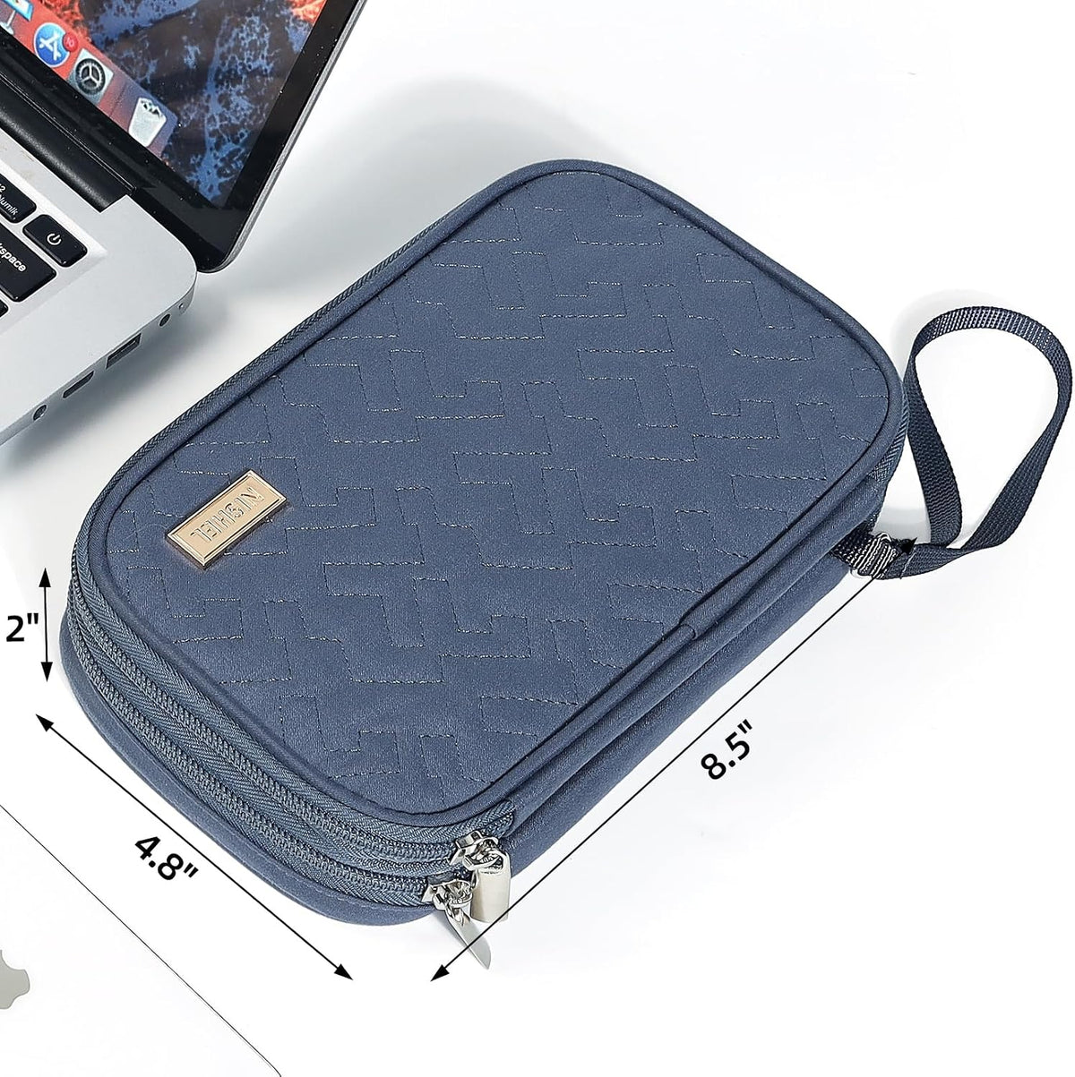 NISHEL Electronics Travel Organizer Cord Case, Charger Cable Tech Bag