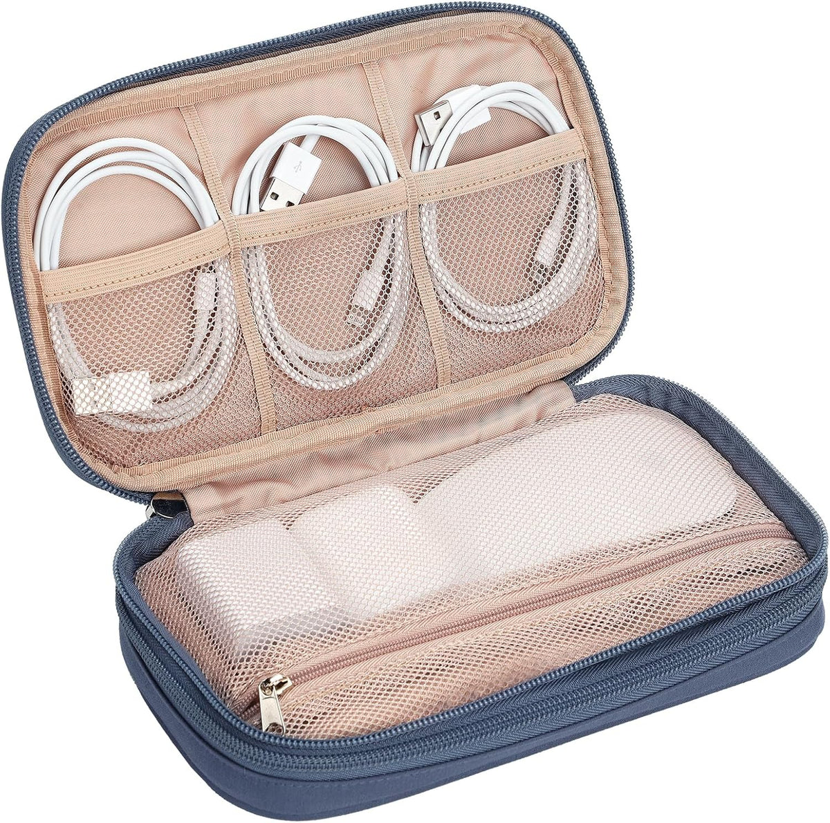 NISHEL Electronics Travel Organizer Cord Case, Charger Cable Tech Bag