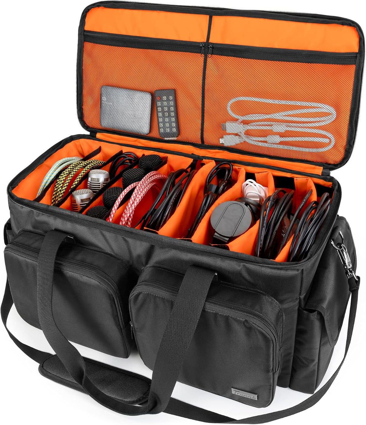 Trunab DJ Cable File Bag with Detachable Padded Bottom and Dividers