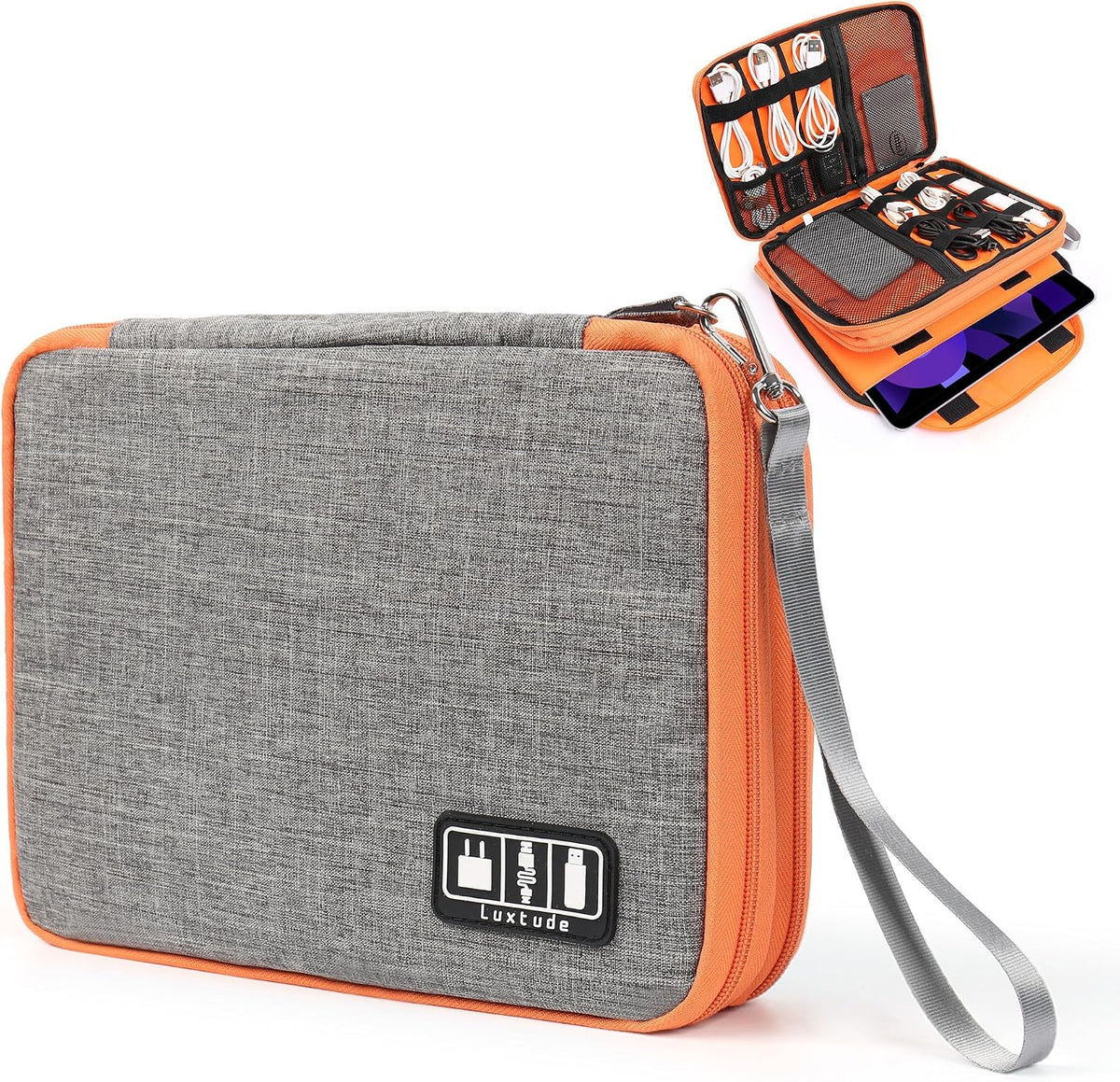Luxtude Travel Cable Organizer Bag, Electronic Organizer Travel Case Large
