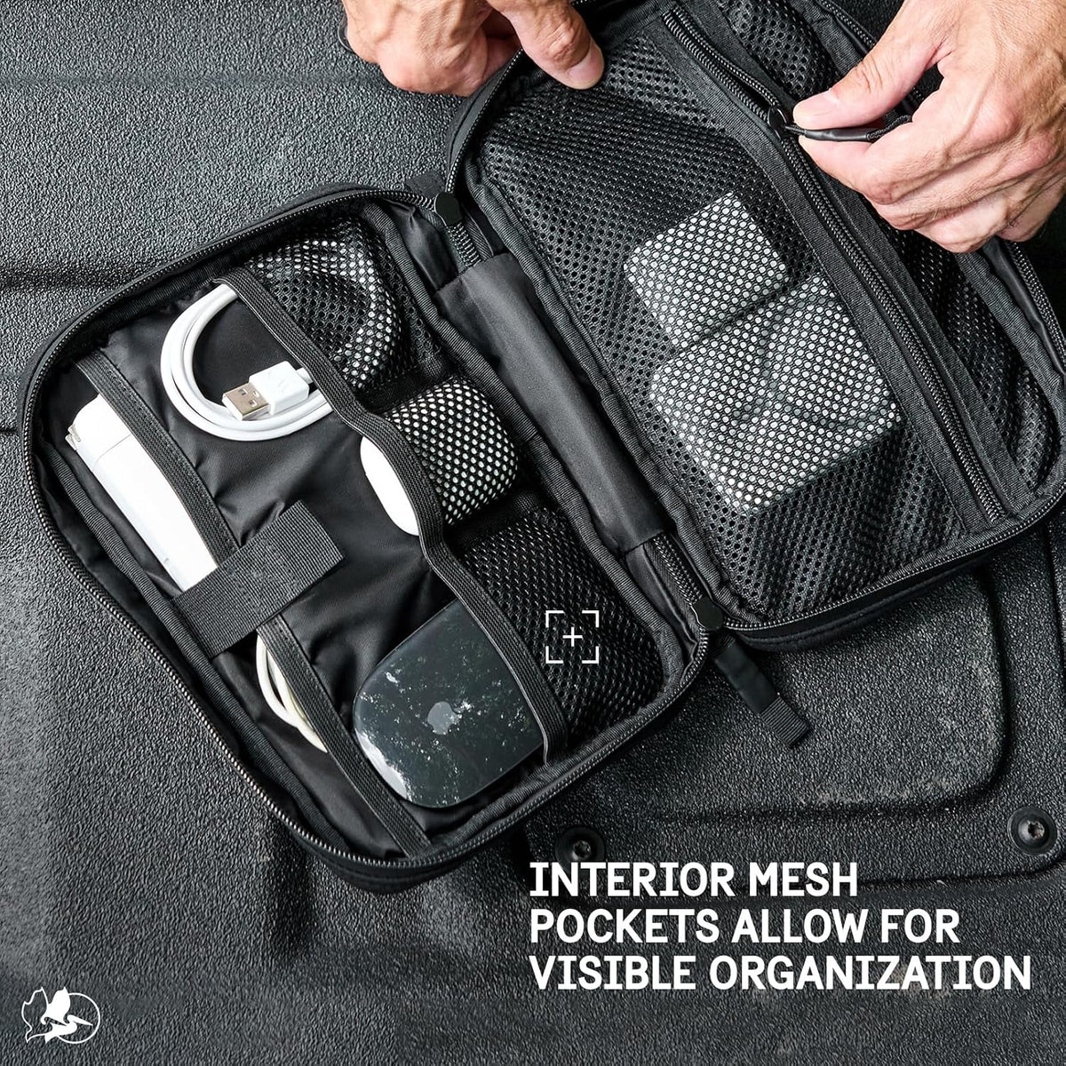 Pelican Electronic Organizer Travel Case w/Hidden AirTag Compartment -Black