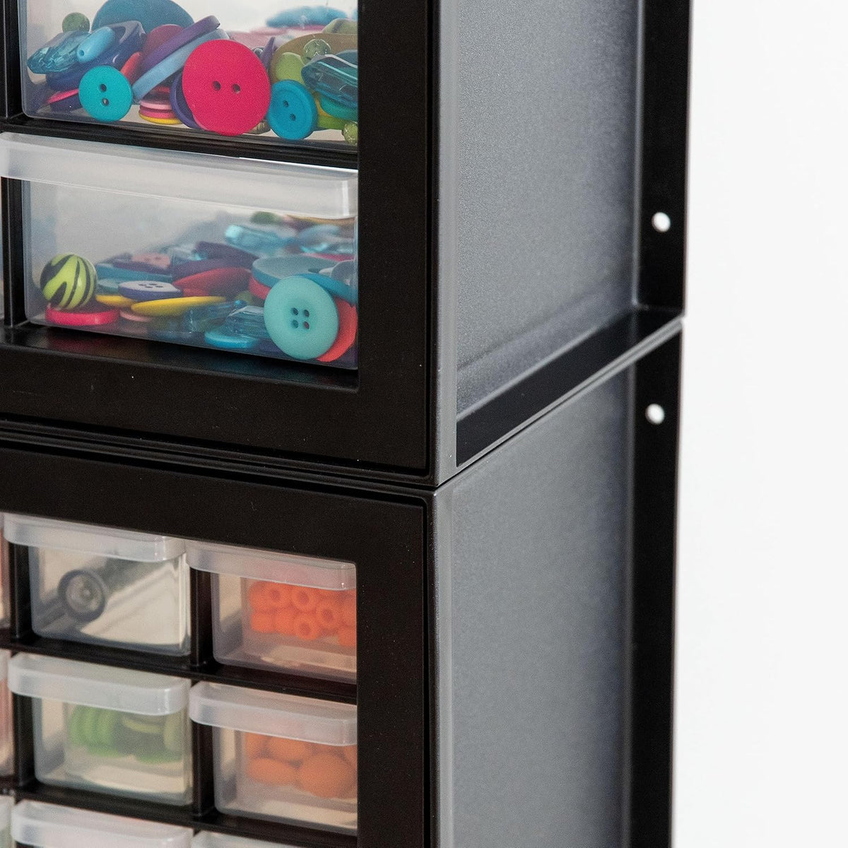 IRIS USA 24-Drawer Plastic Storage Cabinet, Teacher Toolbox, Garage, Black
